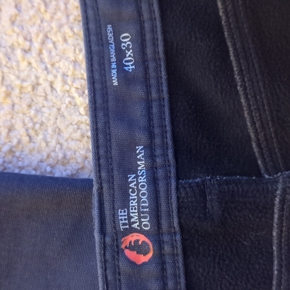 The American Outdoorsman Dark Chocolate Brown Straight Leg Fleece Pants Sz 40X30 - Picture 2 of 10